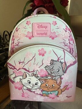 Loungefly Pink Cherry Blossom Aristocats Mini Backpack